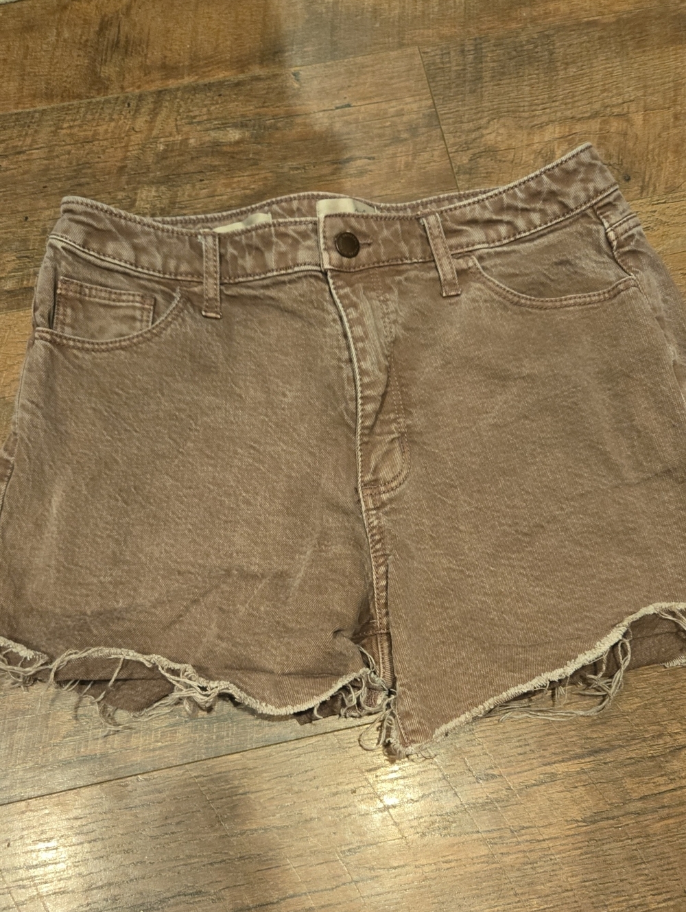 Universal Thread Brown Washed Denim Cutoff Shorts
